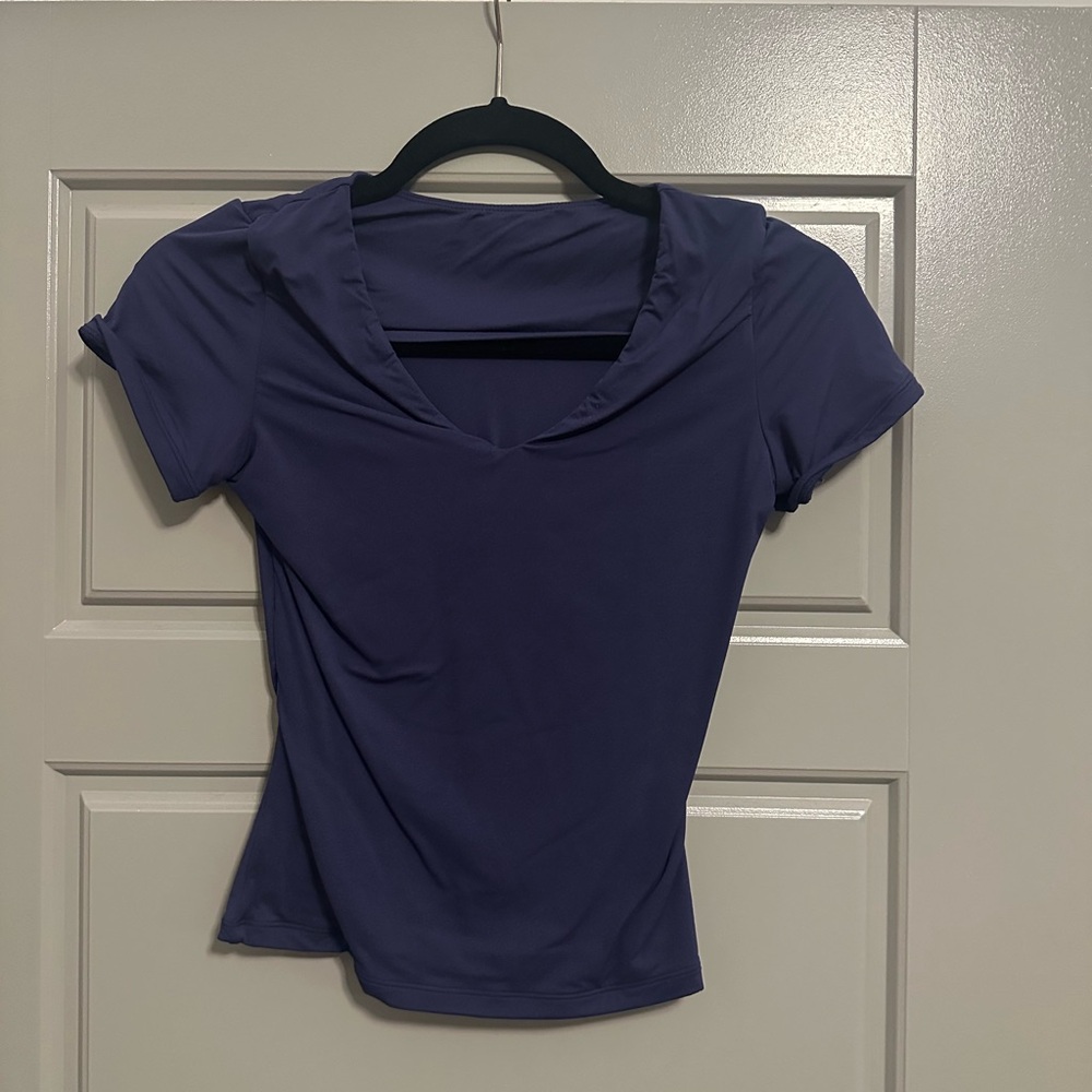 Women's V-Neck Navy Top
